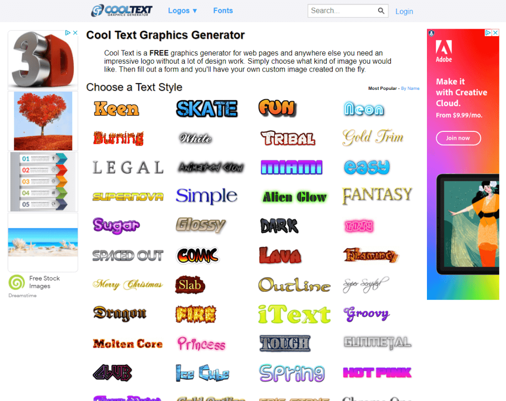 Online Software - Cool Text